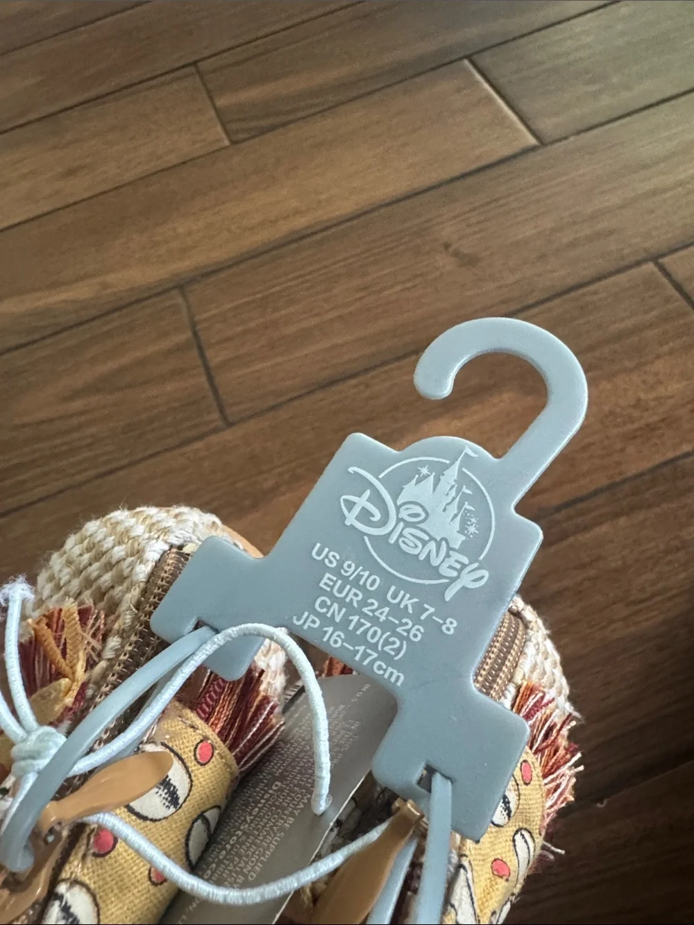 DISNEY  Moana Costume Shoes for Kids Zip Back Toddler Sandals Size 9/10
